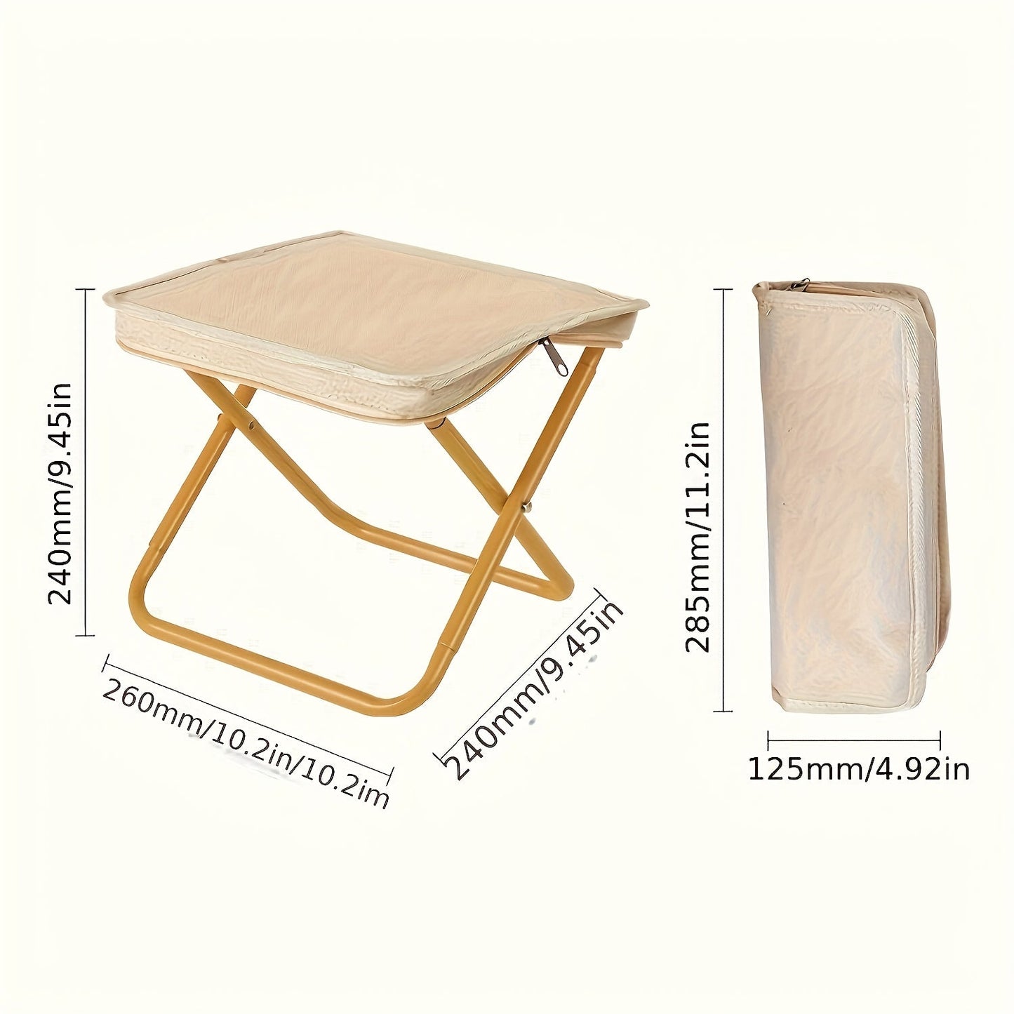 Carvallo Campilo Compact | Med bärhandtag | Robust stålram | 28,5 × 26,5 × 23 cm (ihopfällt)