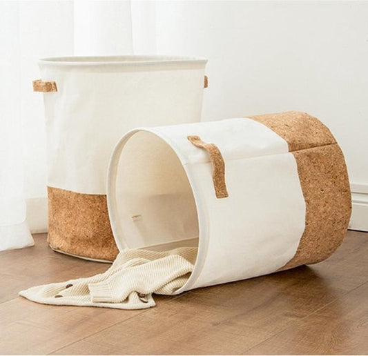 Carvallo LinoNest | Från hållbar bomullslinne | Rund & lätt bärbar | Modernt naturdesign