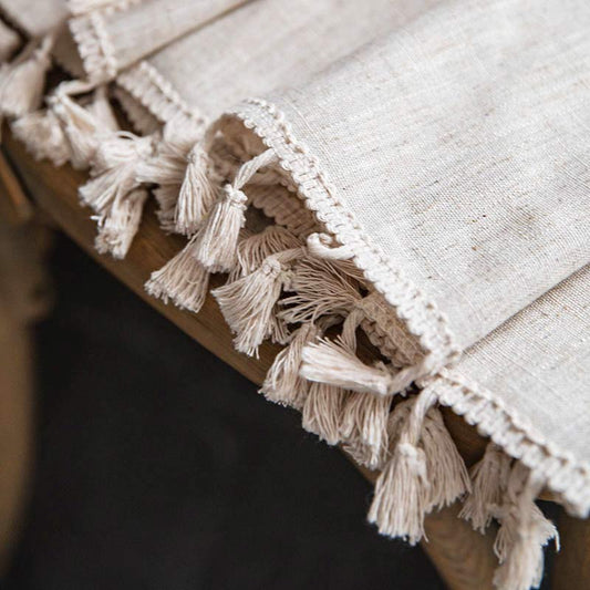 Boho Tussle Beige Ljusfilter Gardin