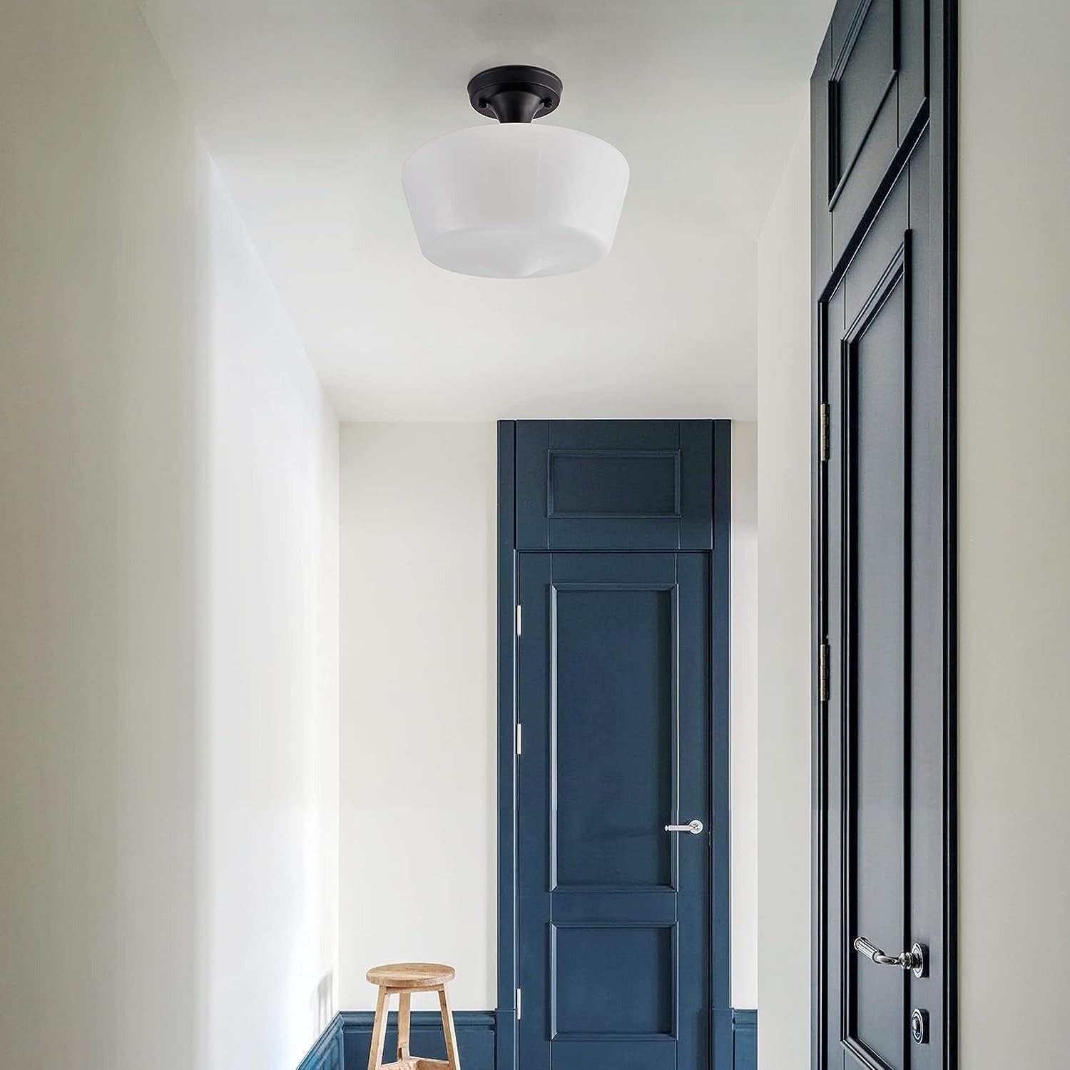 Bauhaus Crème Messing Taklampa för Hallen