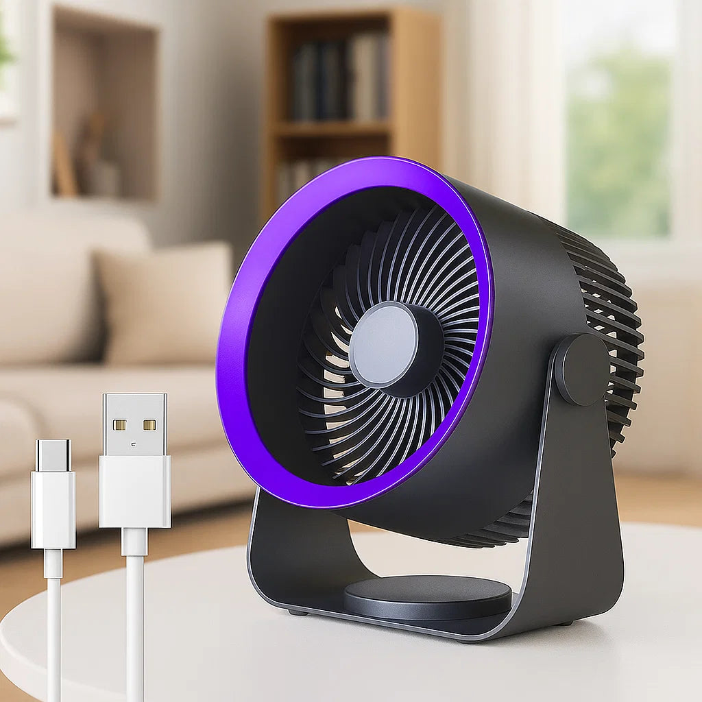 Portabel USB Skrivbordsfläkt för Tyst Kylning
