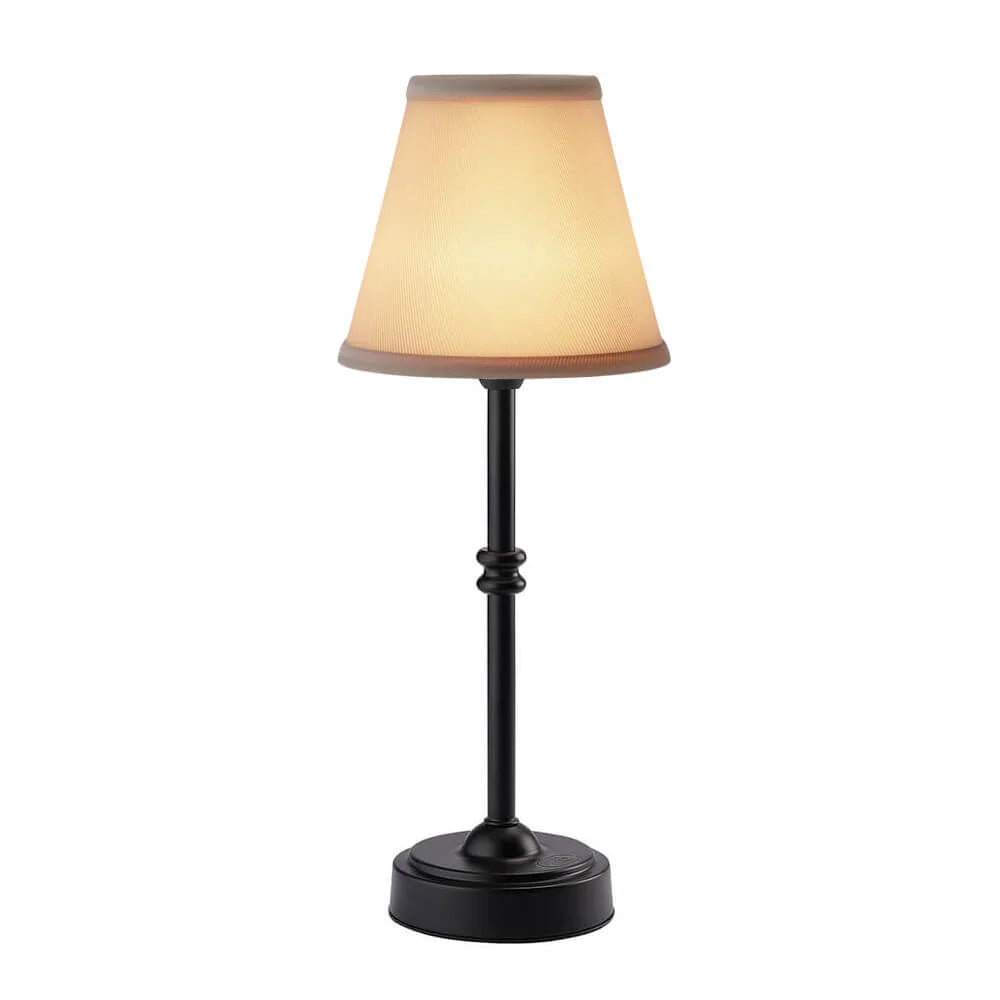 Trådlampa med retro tygskärm