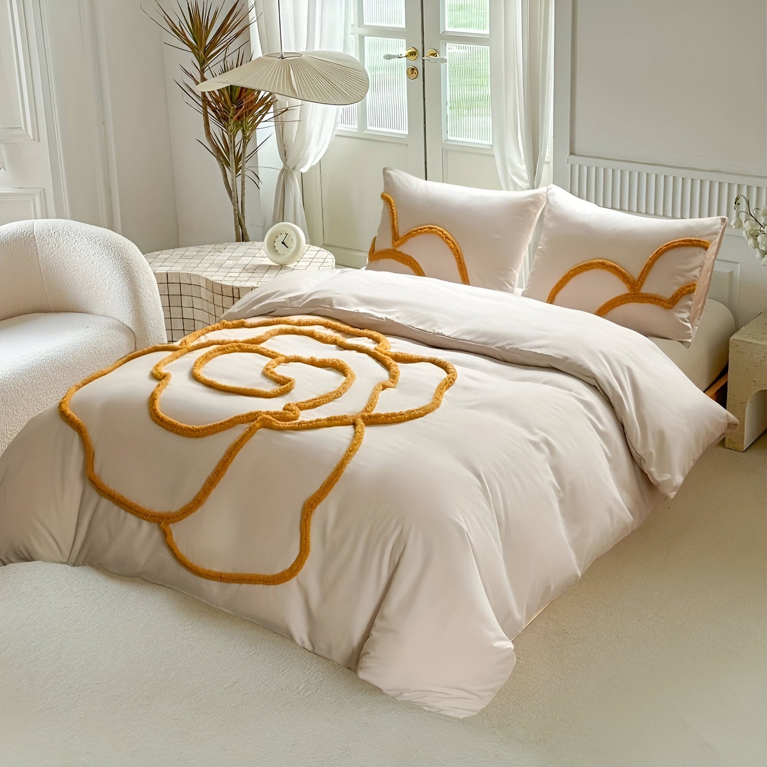 BlossomDream Set - Elegant Snuggly Täcke Med Blomsterdesign