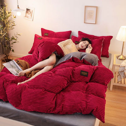 Mjuk Plysch Duvetöverdrag för Vinter - PlushWarm