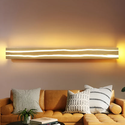 LED Vägghylla i trä – Modern design för vardagsrum och sovrum