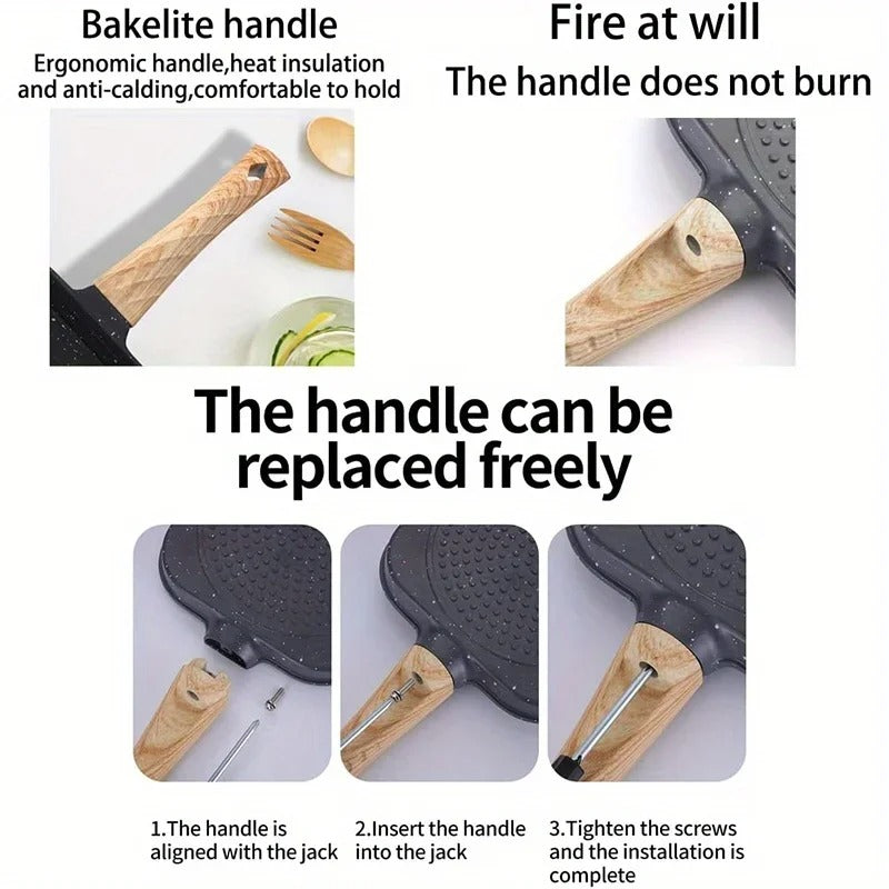 3 i 1 Non Stick Stekpanna - Allt i En Panna