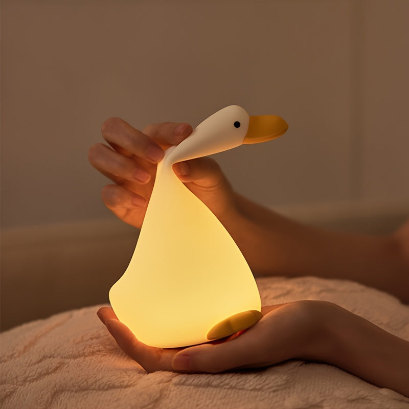 DreamDuck - Silikon Nattlampa med USB Uppladdningsbar Touchsensor och 3 Ljusstyrkor