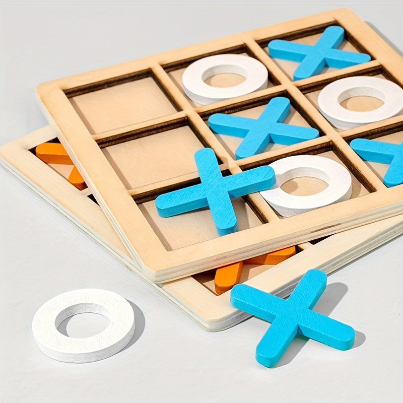 Trä Tic Tac Toe Barn Pusselspel