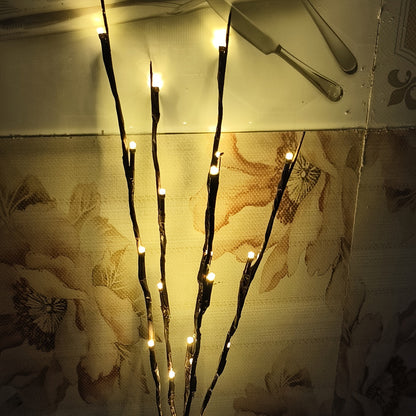 TwinkleBranch - 20 LED Taklampor, Batteridrivna, Dekorativ Belysning