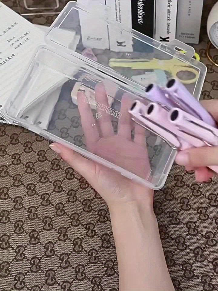 Transparent Förvaringsbox - Praktisk och Hållbar för Skolmaterial