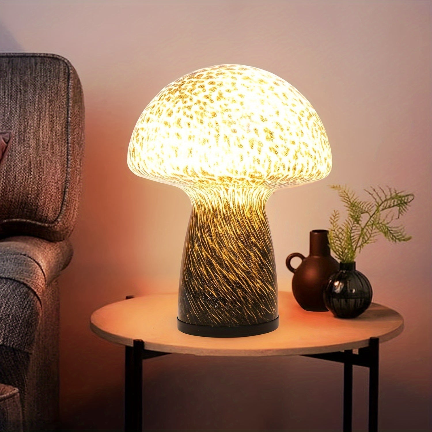 Lekfull Svamp Lampa - Förfinad Atmosfär med en Retro Tvist