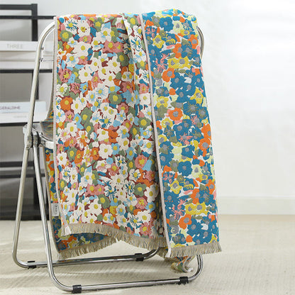 Målning Stil Blomma Vändbar Bomull Handduk 80cm x 160cm