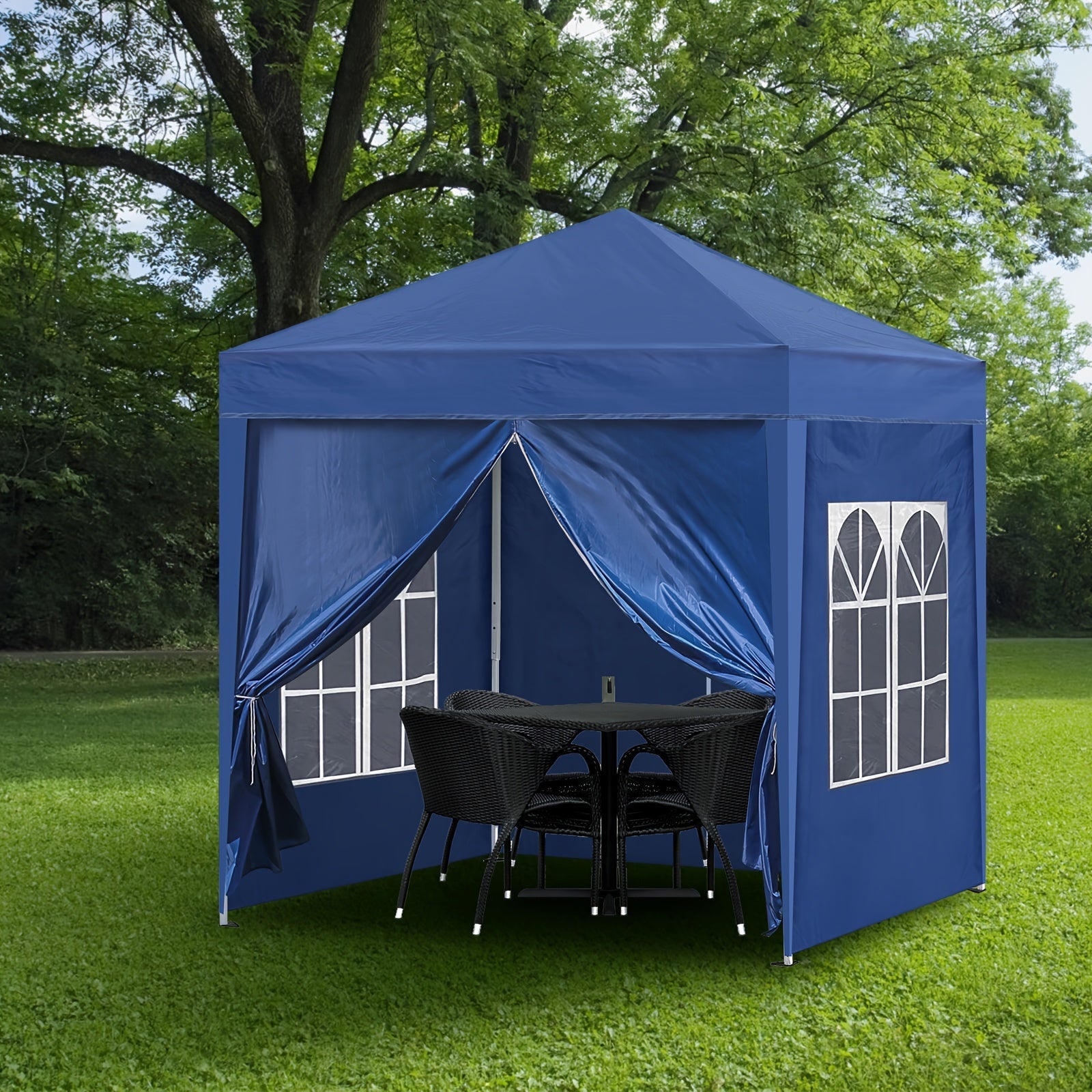 Trädgårdsgazebo Grå Stål Utomhus Festtält