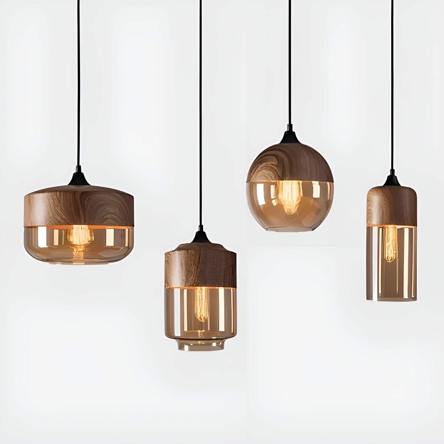 ModiGlass Light - Modern trädlampa i tonat glas