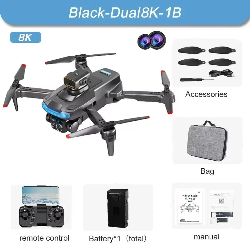 Kompakt 8K Drone med HD-kamera – Luftfotografi och video gjort enkelt