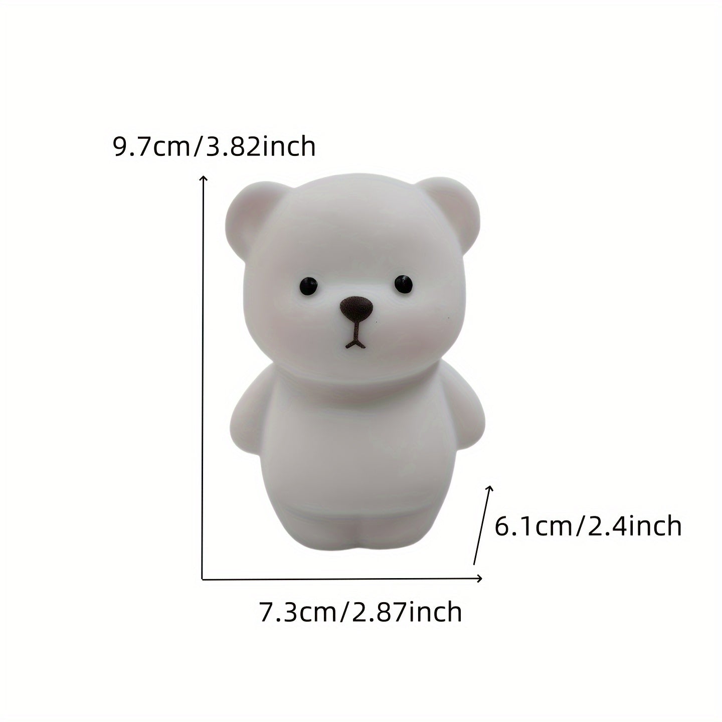 RusticBear - Fristående Bären Nattlampa med LED Spotlampa