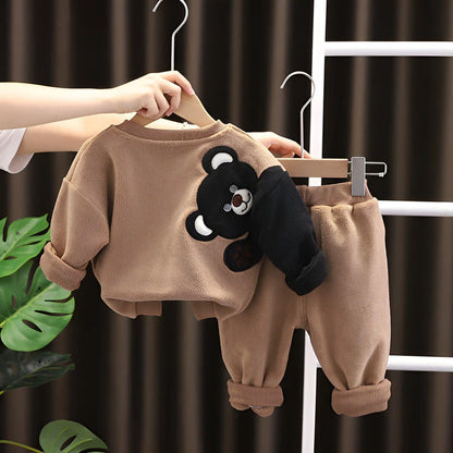 Bear Hugs - Litet tvådelat björnkostym för spädbarn på våren och hösten