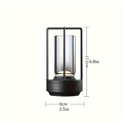 LumiCrystal - Uppladdningsbar LED Kristall Bordslampa med Touch Kontrollpanel