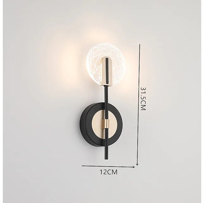 Valentina Modern LED Vägglampa - Inomhusbruk - Svart/Vit - Sov-/Vardagsrum