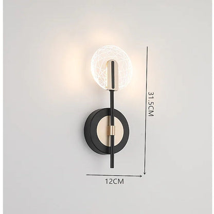 Valentina Modern LED Vägglampa - Inomhusbruk - Svart/Vit - Sov-/Vardagsrum