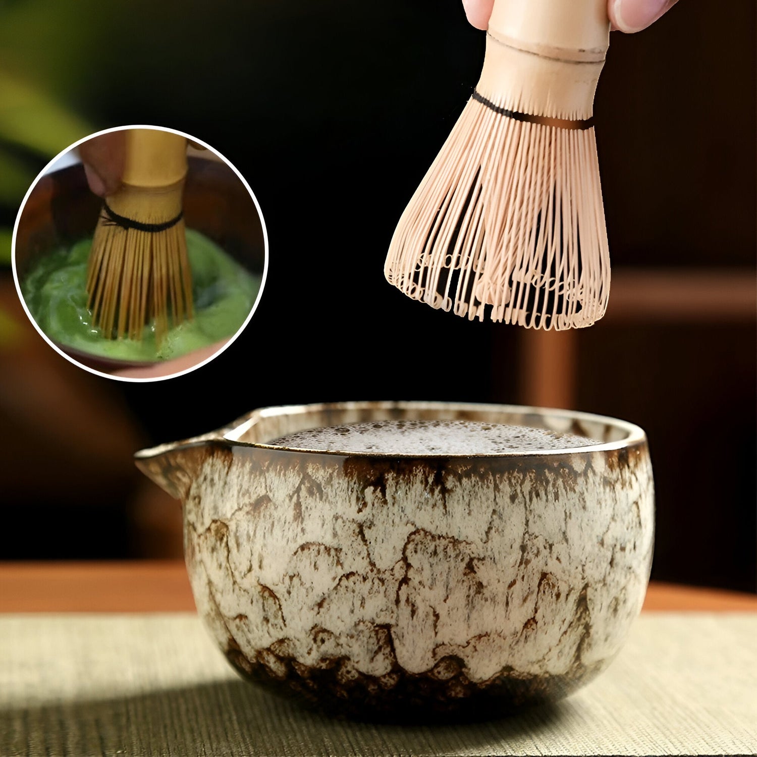 Matcha-te-set – 6-delat tillbehör för traditionell beredning | Hög kvalitet och autentisk