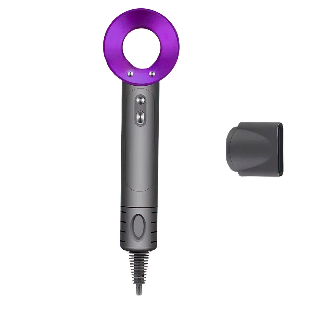 Hårfön med jonteknologi och munstycke