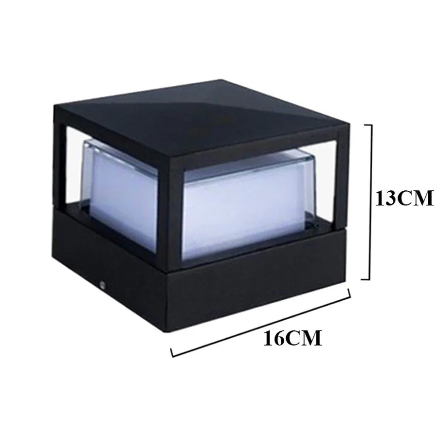 Carvallo - Solcellerdrevet utomhus pelarlampa med elegant spotlight-design för stigar