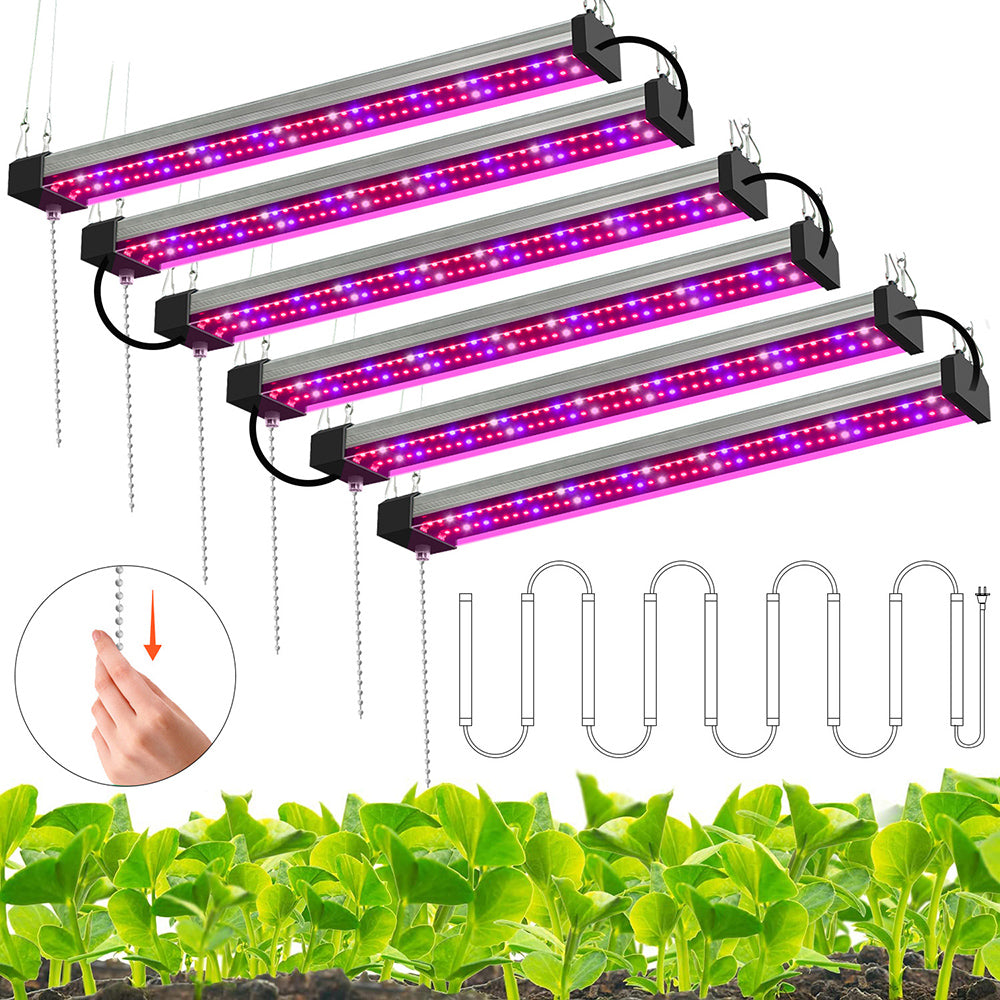 LED växtlampa med fullspektrum-belysning och dragknapp för optimal växttillväxt