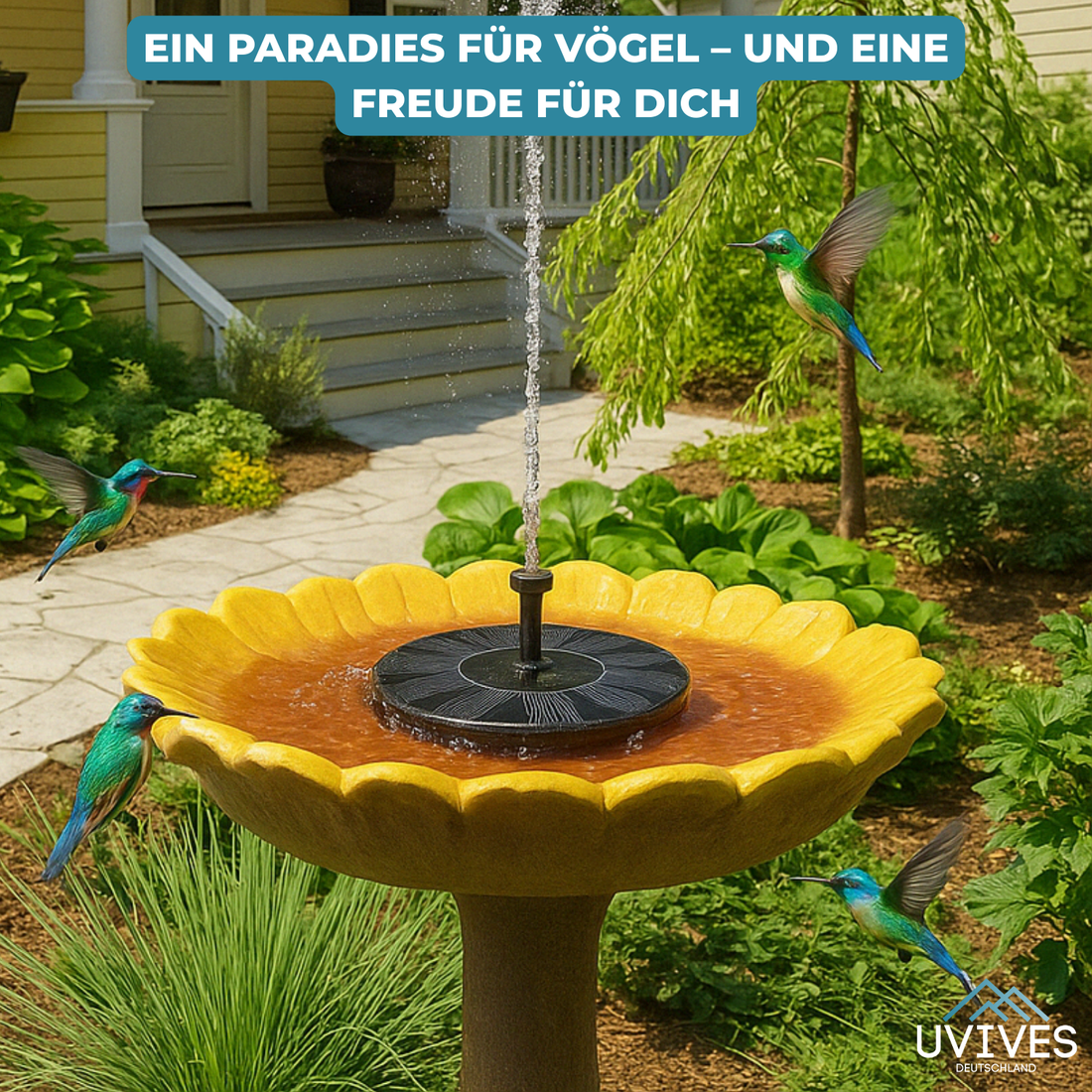 AquaBloom™ – Solart fontän för lugn och elegans i trädgården