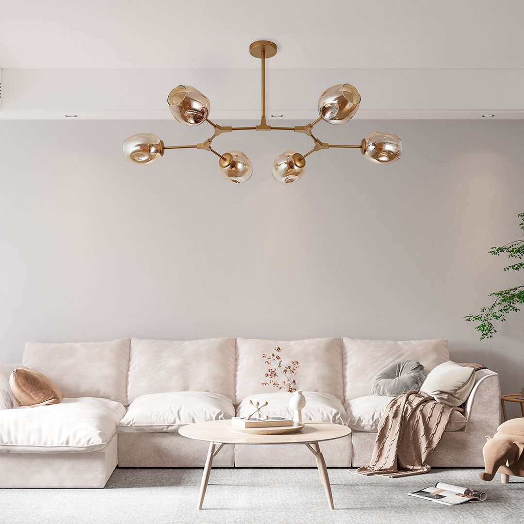 Carvallo - Lyxig Hänglampa i Svart och Guld