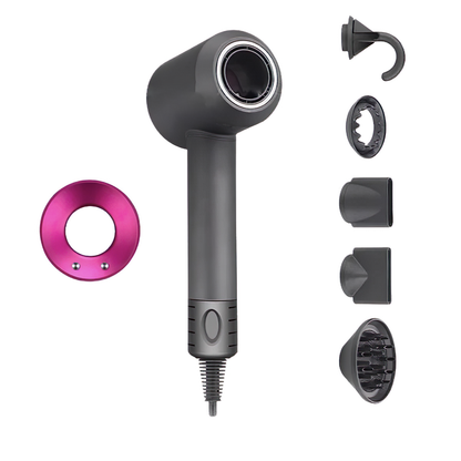 Hårfön med jonteknologi och munstycke