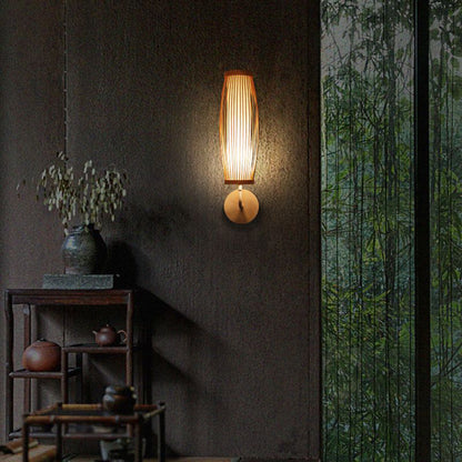 Muto Japansk LED Vägglampa - Inomhus - Sovrum/Vardagsrum - Bambu