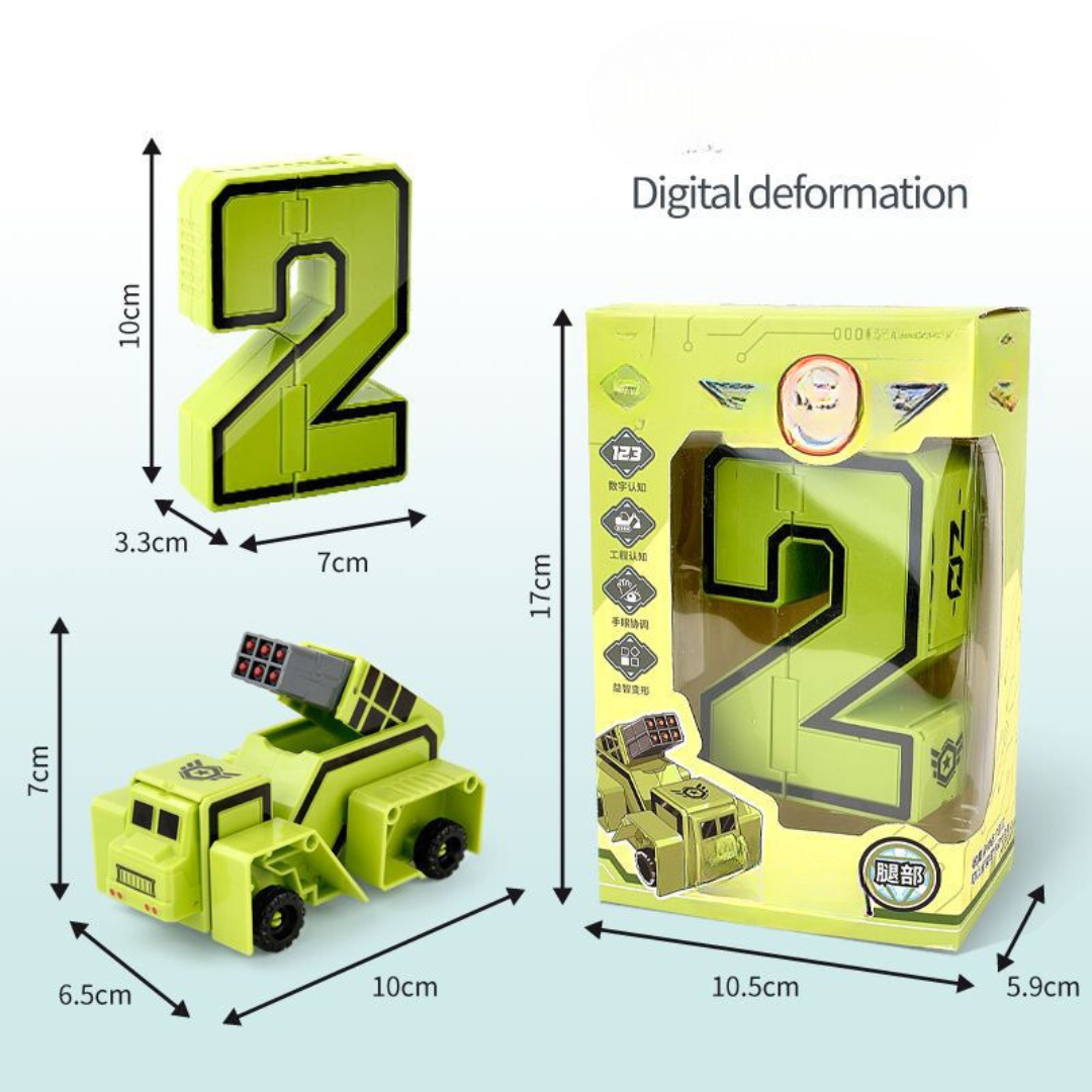 Fällbar nummerfordon barnleksak