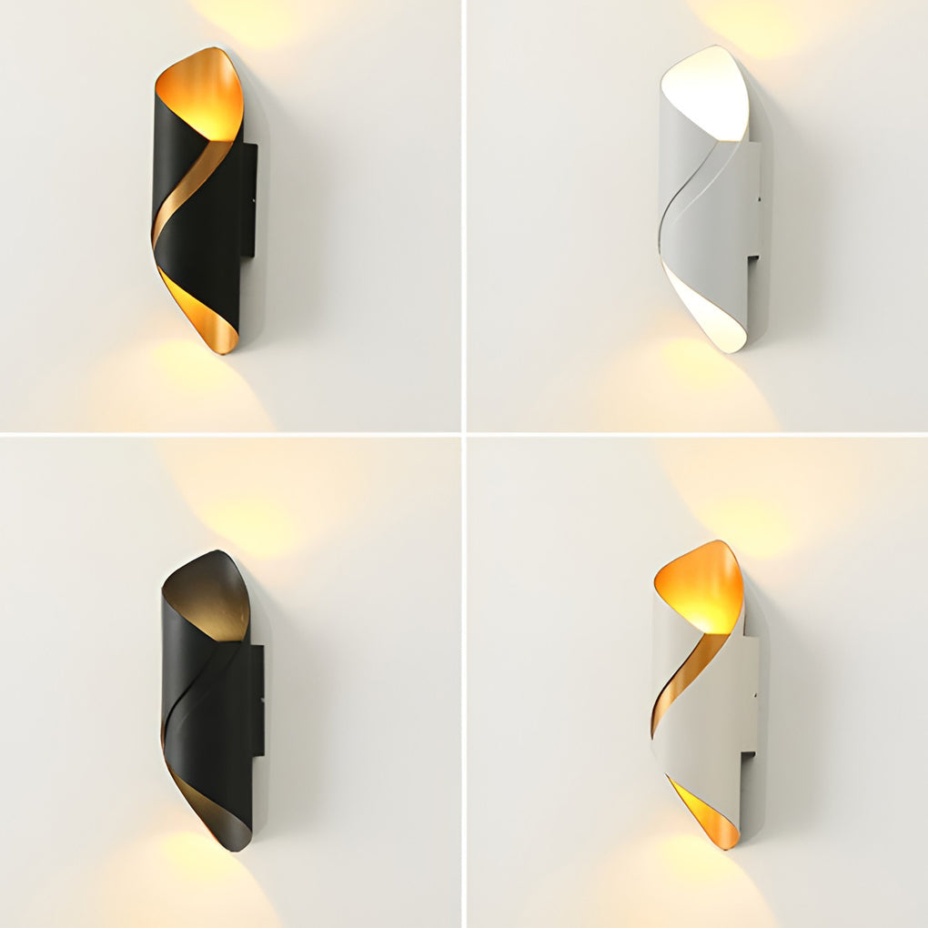 Vägglampa modern svart aluminium utomhus vägglampa