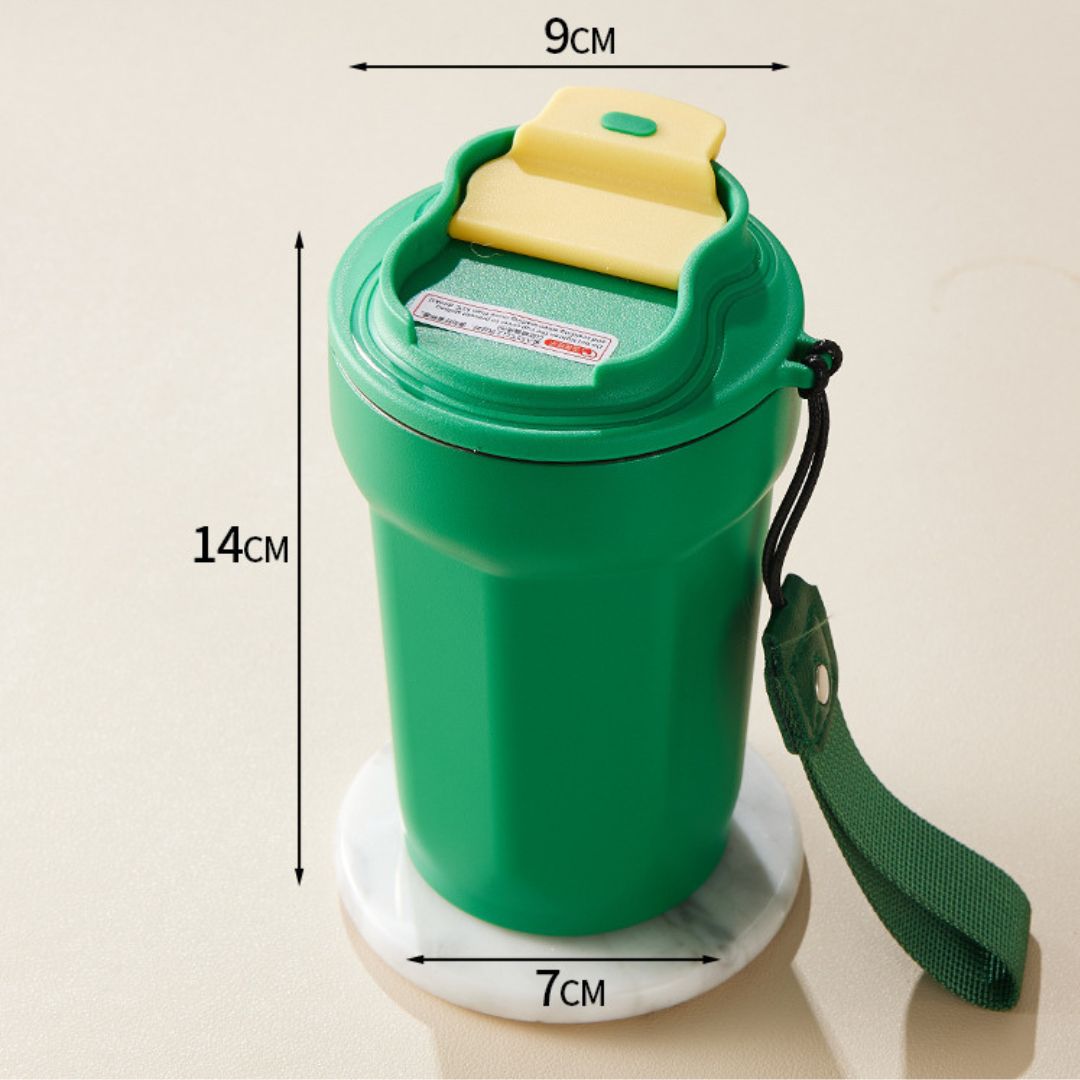 Rostfritt stål kaffekopp med LED temperaturvisning 450 ML