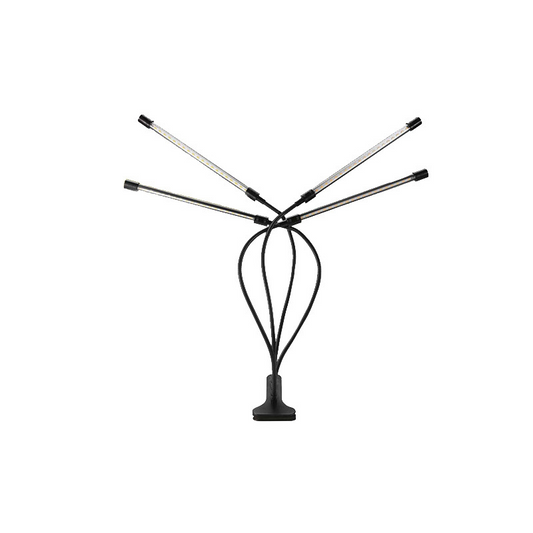 Växtbelysning med 4 flexibla armar och dimmerfunktion för inomhusträdgårdar