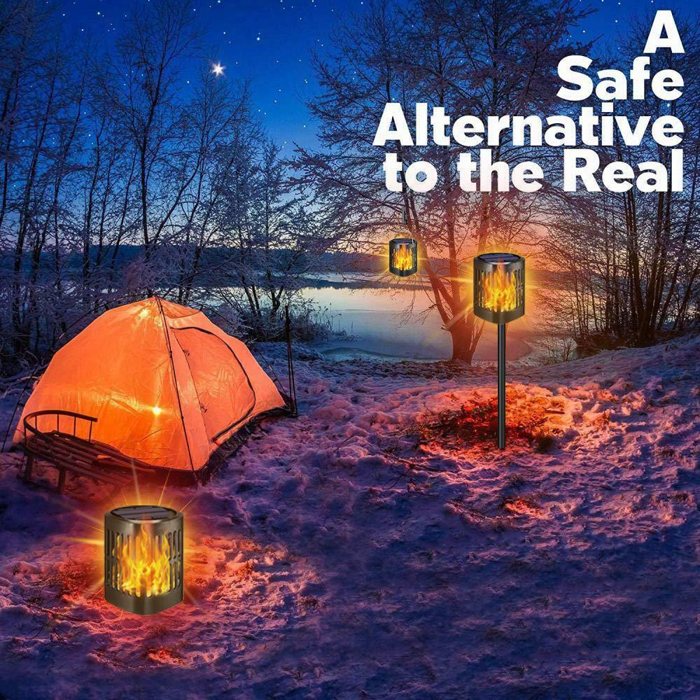 Solär LED Flamme lykta – Dekorativ utomhusbelysning för trädgård och terrass med hängmöjlighet