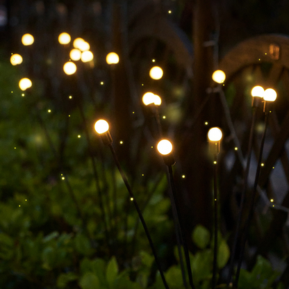 LED Solarlamp för trädgården med flexibla ljuskulor – Vattentätt dekorlampor för rabatter och stigar