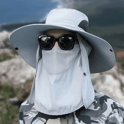 Andningsbar bredbrättad utomhus solskydd fiskehatt