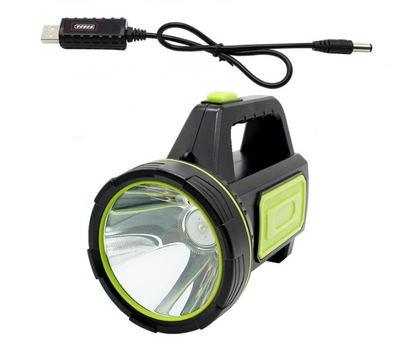 LED ficklampa med sidobelysning – Bärbar arbetslampa för camping och nödsituationer