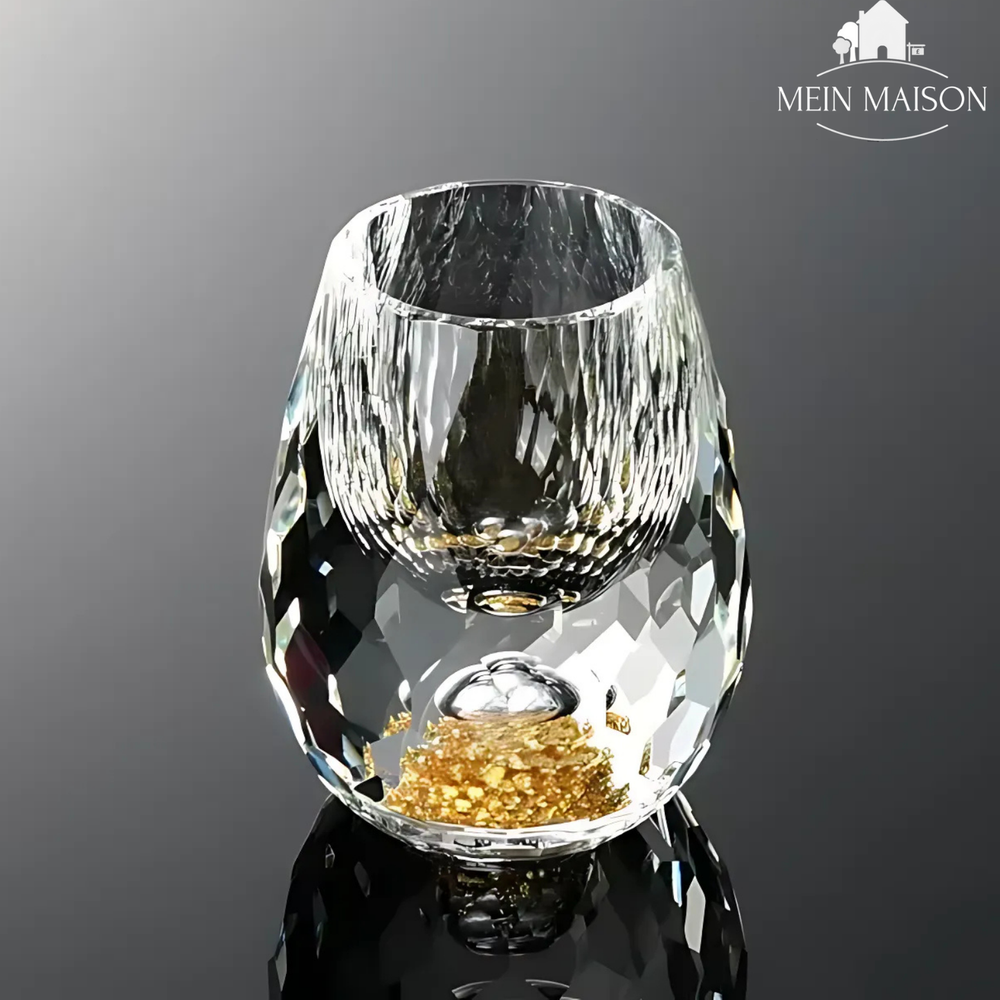 Carvallo-Snapsglas GemChisel | Luksuriös design med paljetter | Stabil & handslipad | 10 ml