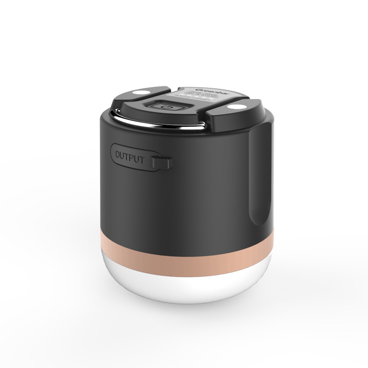 Bärbar LED Campinglampa med Powerbank – Uppladdningsbar, USB-port, för utomhus och nödsituationer