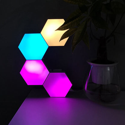 Lunexa Hexa | Moduler LED-väggpaneler med touch- och färgkontroll