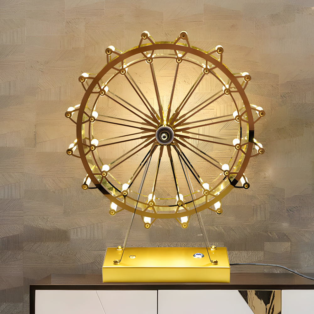 LumiCircus - Guld Rad Bordslampa med LED och Touch