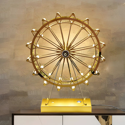 LumiCircus - Guld Rad Bordslampa med LED och Touch