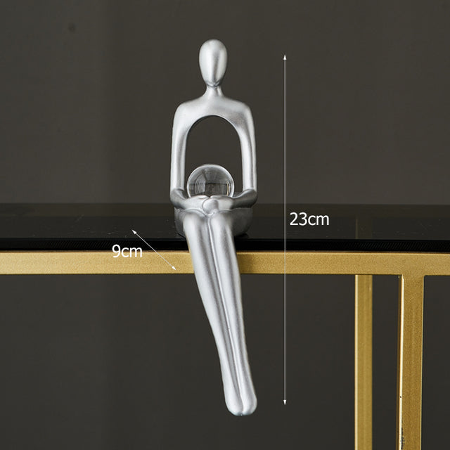 RoyaleGlow Abstrakt Bokhylla Dekor Figuriner för Hem