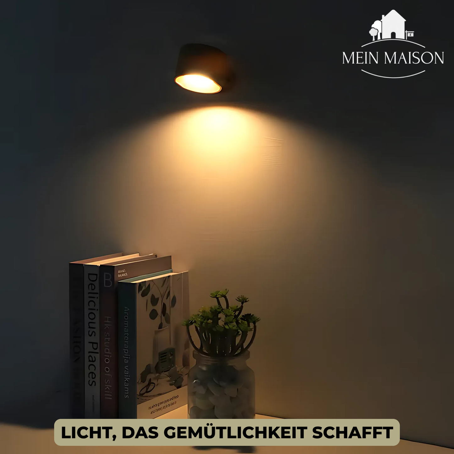 Carvallo LumiScandi | Trådlös & Återuppladdningsbar | Skandinavisk Design | Ekträ