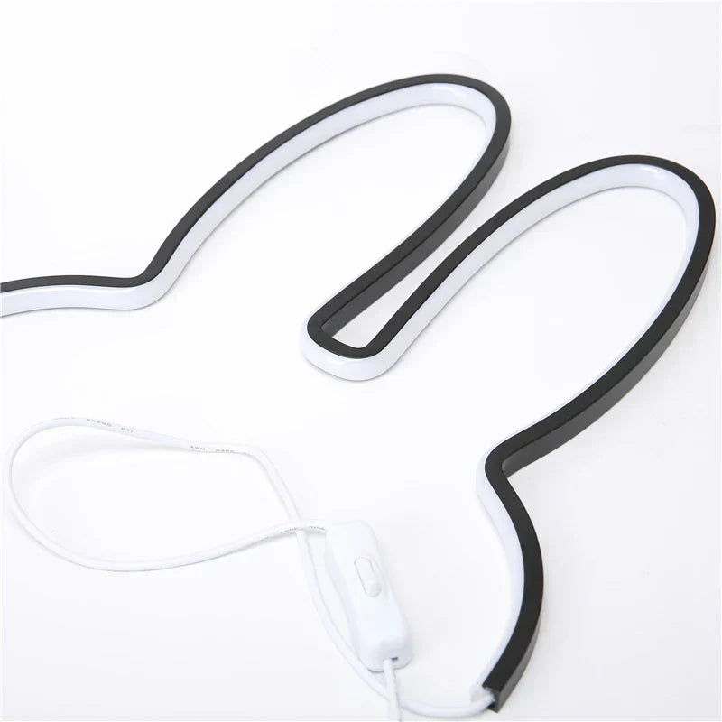 USB-uppladdningsbar kanin-nattlampa med färgväxlingsfunktion