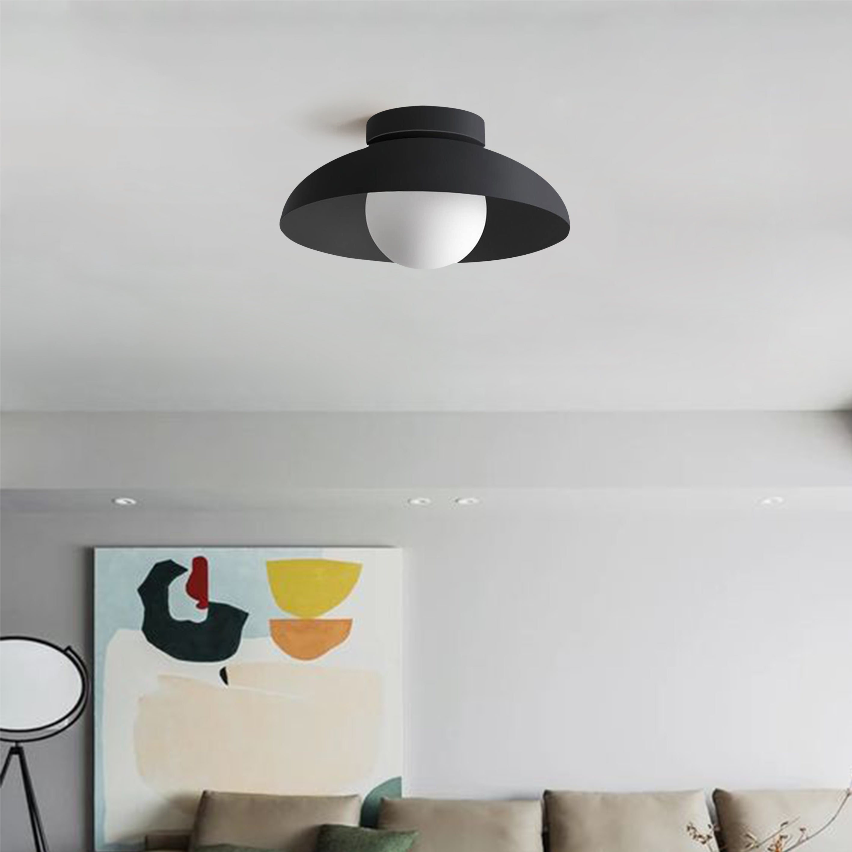 Modern Metallisk Semi-Flush Taklampa för Hallen