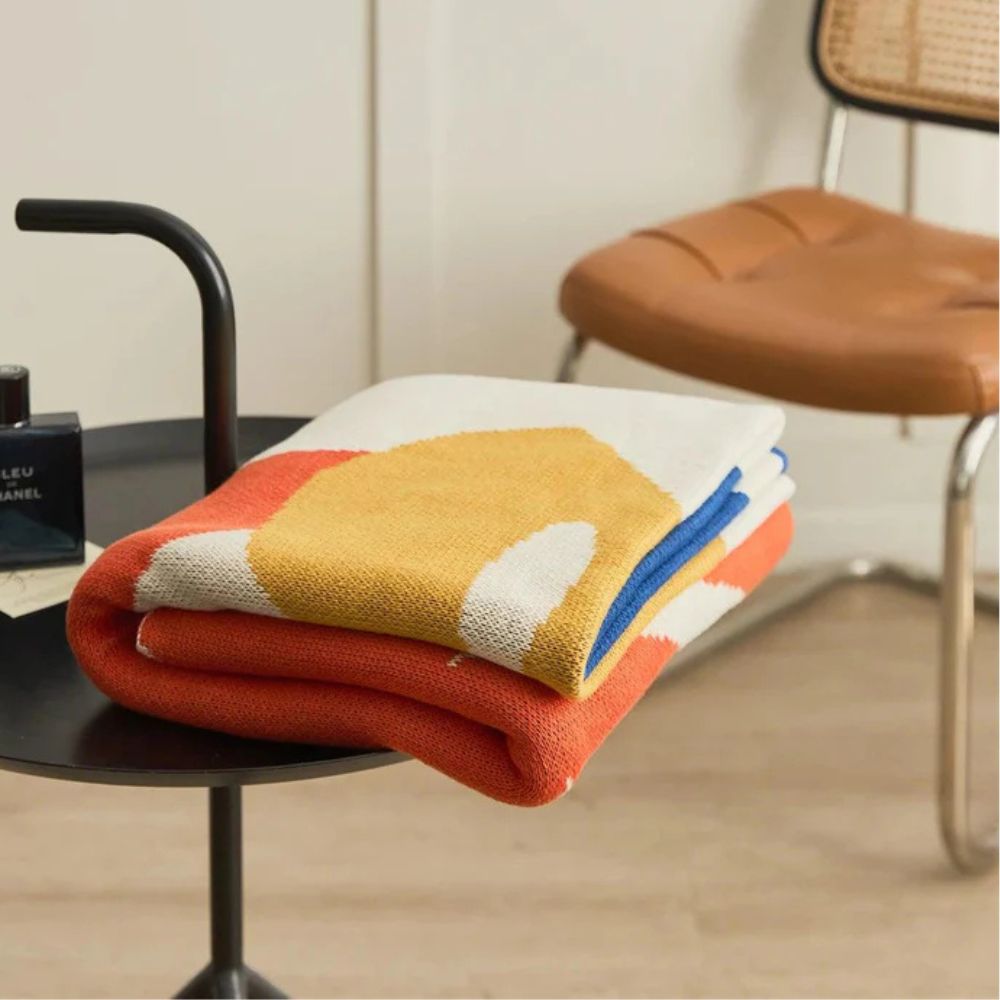 Tropisk Bris Stickad Filttäcke